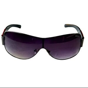 Vintage Prada y2k sunglasses gradient black red silver